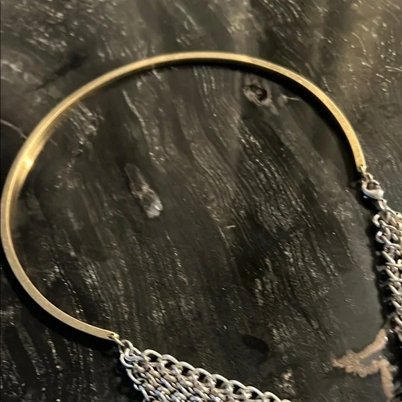 Elegant Gold and Silver Chain Necklace